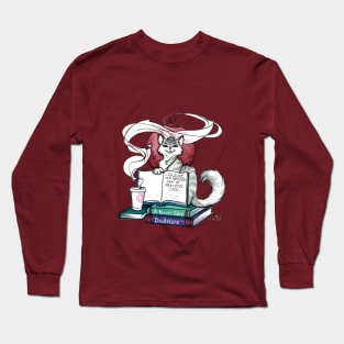 Book Club Kitty Long Sleeve T-Shirt